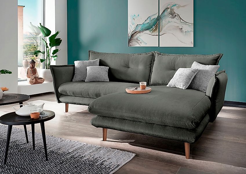 INOSIGN Ecksofa "Lazio modern und bequem, schmale Armlehnen, tolle Detailve günstig online kaufen