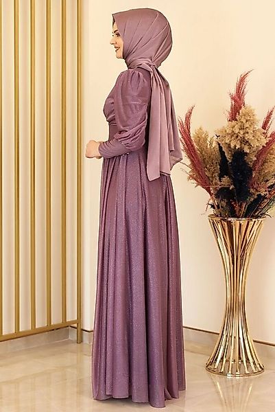fashionshowcase Abendkleid Elegantes Glitzerndes Tüllkleid - Hijab Kleid Mo günstig online kaufen