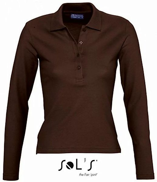 SOLS Langarmshirt Damen Longsleeve Poloshirt Podium / Vier Knöpfe günstig online kaufen