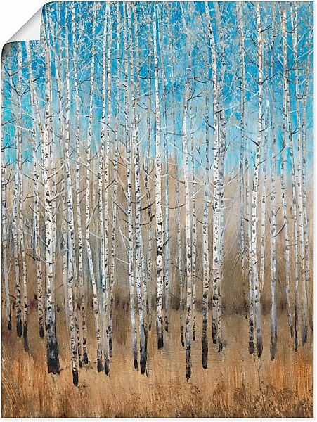 Artland Wandbild "Staubige blaue Birken II", Wald, (1 St.), als Leinwandbil günstig online kaufen