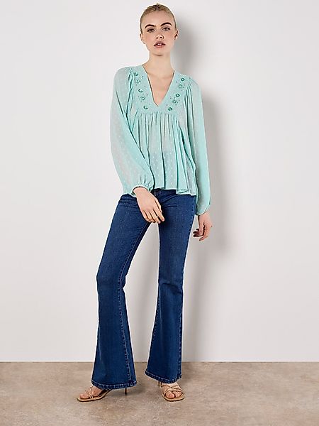 Apricot Spitzenbluse Tunikabluse, mit Stickerei günstig online kaufen