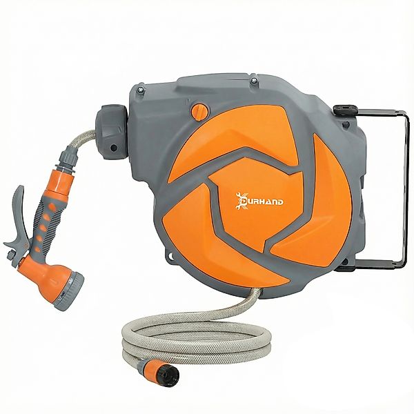 DURHAND Schlauchaufroller für Garten 10+1 m mit 7-Funktionen-Düse, Wand-Sch günstig online kaufen