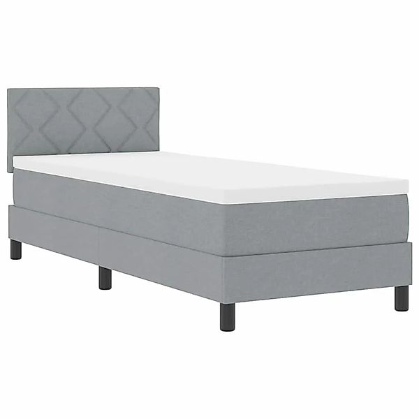 vidaXL Boxspringbett mit Matratze Hellgrau 80 x 200 cm Stoff 3342240 günstig online kaufen