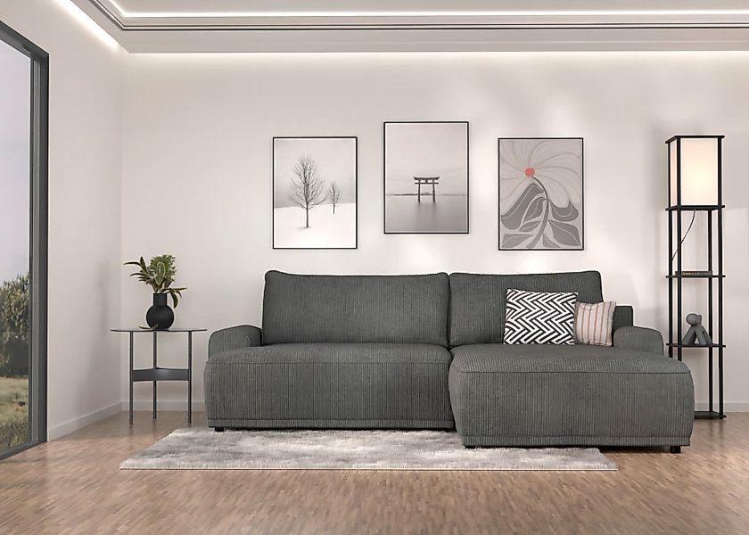 TRENDMANUFAKTUR Ecksofa "Fordon, Schlafsofa mit Bettkasten, Couch in L-Form günstig online kaufen