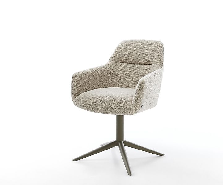Drehstuhl Pejo-Flex Webstoff Soft Beige Fußkreuz Effektfinish Titan 360° dr günstig online kaufen