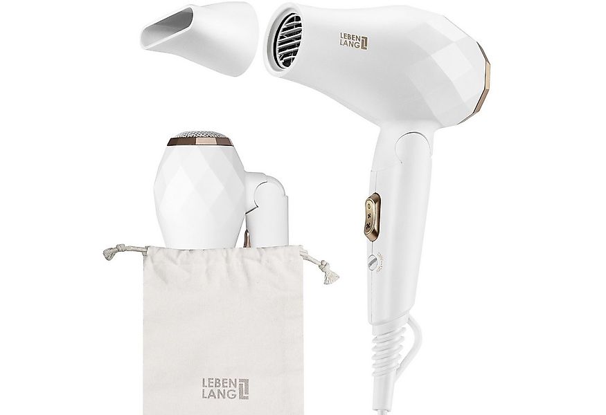 Lebenlang Reisehaartrockner klappbar klein -, 1000,00 W, Duale Spannung & I günstig online kaufen