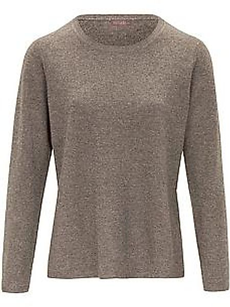 Rundhals-Pullover aus Schurwolle und Kaschmir Peter Hahn beige günstig online kaufen