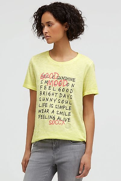 SOCCX Rundhalsshirt mit Gummizug im Saum günstig online kaufen