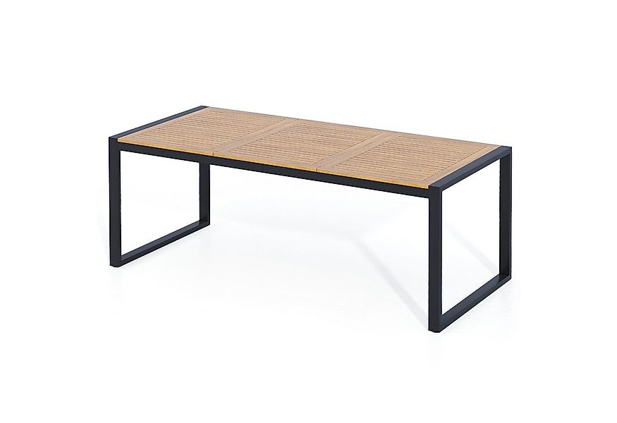 COSTWAY Gartentisch, mit Schirmloch 200cm, rechteckiger Terrassentisch für günstig online kaufen