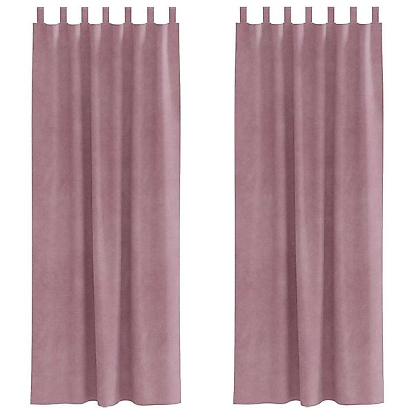 vidaXL Vorhänge 2 Stk Dunkelrosa 140 x 245 cm Samt 4107251 günstig online kaufen