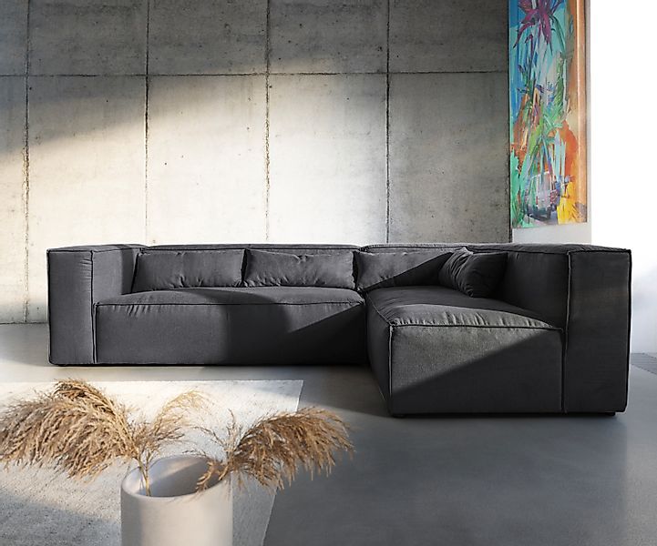 Ecksofa Brom 267x173 cm Graphite Ottomane variabel günstig online kaufen