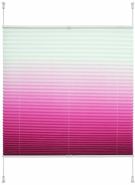 Liedeco Plissee "Farbverlauf" Lichtschutz ohne Bohren verspannt günstig online kaufen