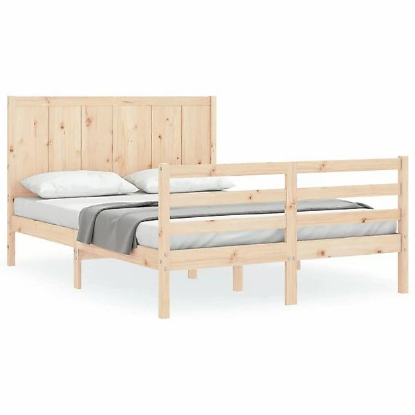 vidaXL Massivholzbett mit Kopfteil 160x200 cm1931900 günstig online kaufen