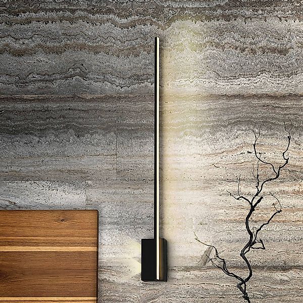 LED-Wandlampe Stick, Höhe 80 cm, schwarz, Metall günstig online kaufen