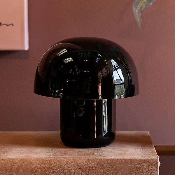 KARE Tischleuchte Mushroom, schwarz, Metall, 20 cm, E14 günstig online kaufen