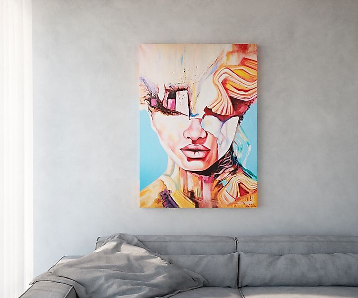 Gemälde Expression Mehrfarbig 100x140 cm Acryl auf Leinwand günstig online kaufen