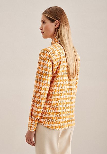 seidensticker Hemdbluse "Schwarze Rose", Langarm Kragen Geometrische Muster günstig online kaufen