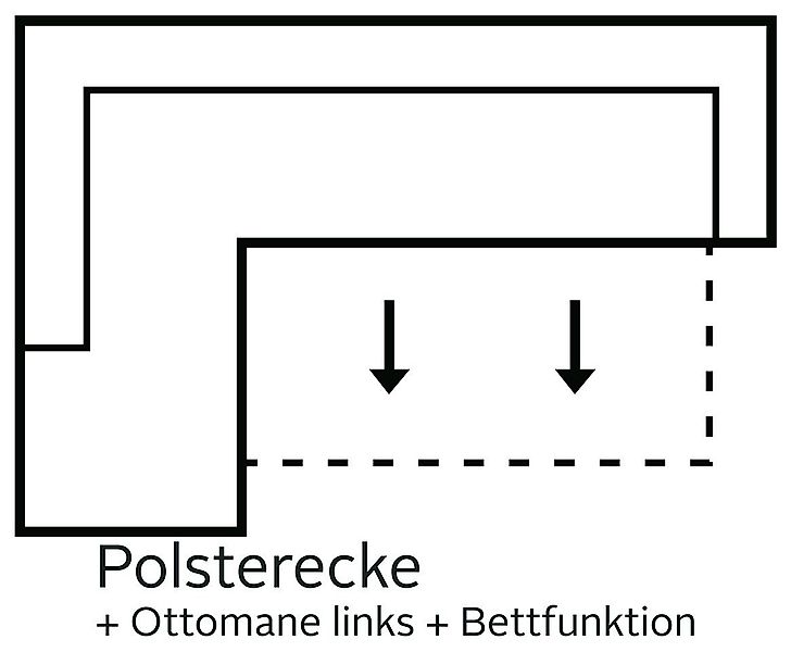 COLLECTION AB Ecksofa John L-Form, mit günstig online kaufen