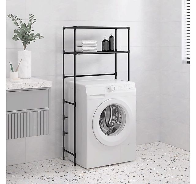 vidaXL Regal, Waschmaschinenregal 2 Ablagen Schwarz 69x28x143 cm Eisen günstig online kaufen