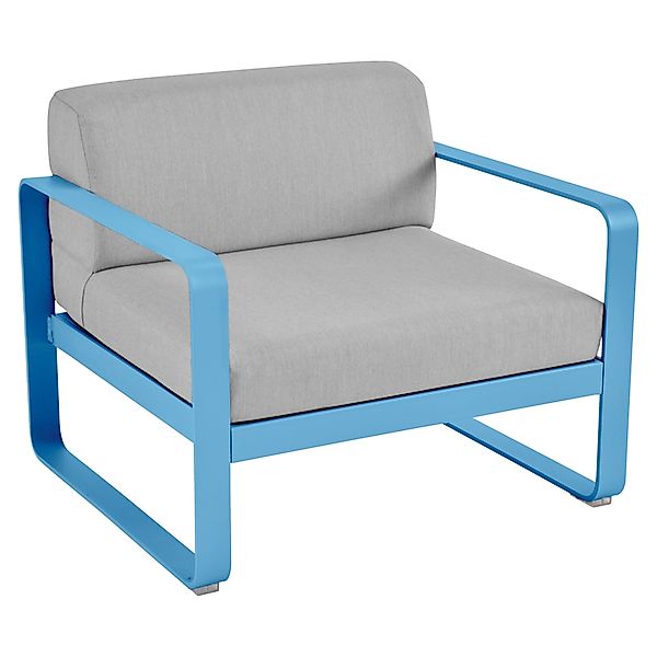 Bellevie Lounge-Sessel Outdoor E1 Maya-Blau 79 Flanellgrau günstig online kaufen