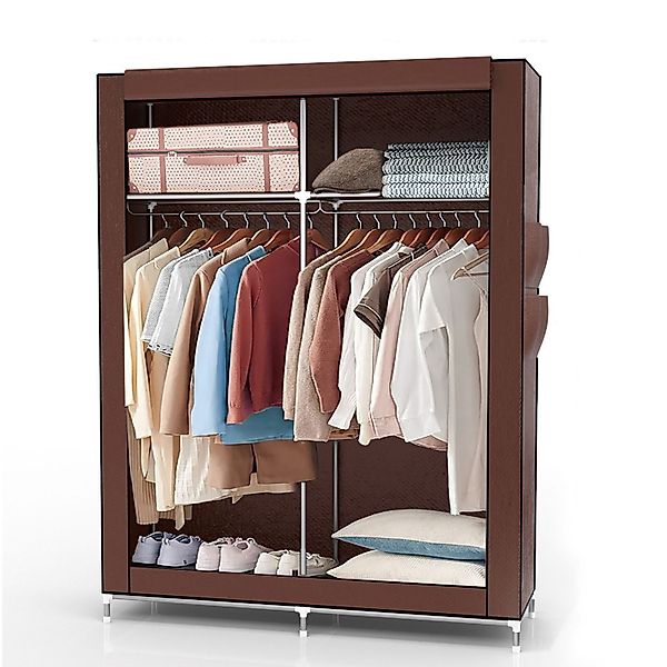 Intirilife Kleiderschrank (Faltschrank 108x170x45 cm in ASCH GRAU, 1-St) St günstig online kaufen