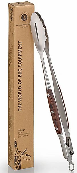 Buddys Grillzange "Buddy´s BBQ" Edelstahl, Griff Holzoptik, Verschluss-Syst günstig online kaufen