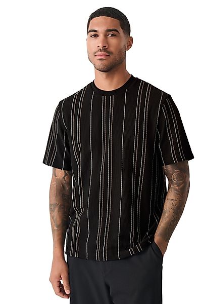Next T-Shirt Edles T-Shirt mit vertikalen günstig online kaufen