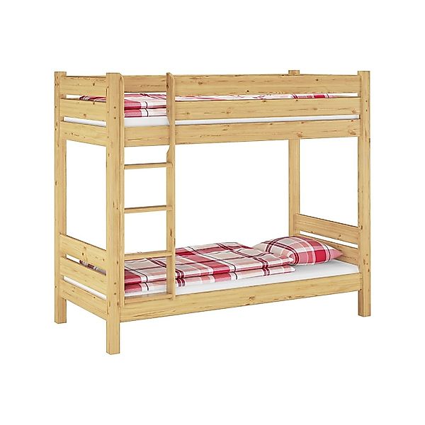 Erst-Holz Etagenbett Überlänge 80 x 220 Kiefer Massiv Teilbare Nische 100 M günstig online kaufen