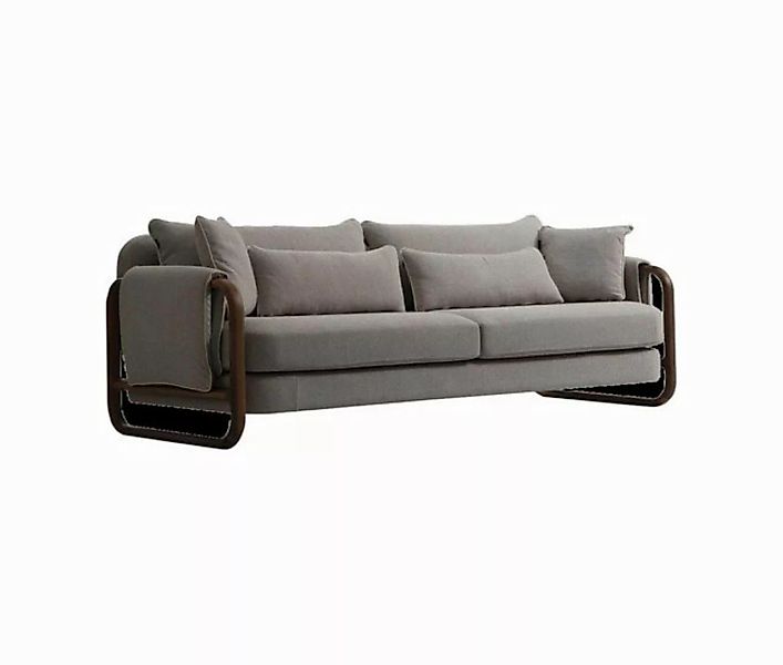 JVmoebel 4-Sitzer Sofa 4 Sitzer Viersitzer Modern Stoff Grau Sofas Design W günstig online kaufen