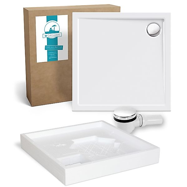 Calmwaters Duschwanne Modern Select 80x80x2,5 cm Acryl Set Wannenträger & A günstig online kaufen