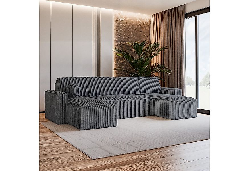 Masseno Ecksofa PESANO mit Schlaffunktion U-Form, Sofa mit Bettkasten günstig online kaufen