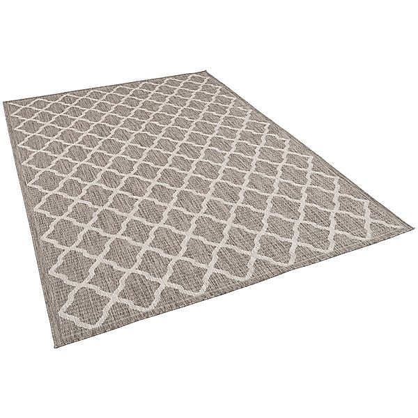 Pergamon In & Outdoor Teppich Flachgewebe Natur Valencia Grau Modern 140x20 günstig online kaufen