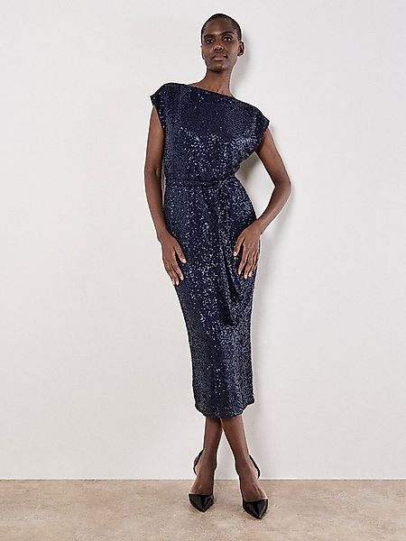 Apricot Partykleid Paillettenkleid mit Chevron-Muster günstig online kaufen