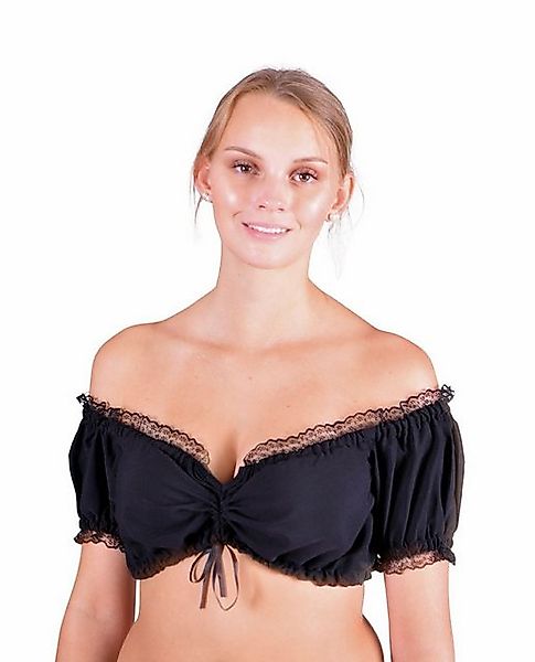 Entari Dirndlbluse B07GT Schwarz Schulterfrei (1tlg) günstig online kaufen