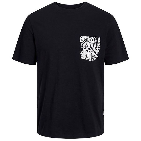 Jack & Jones Rundhalsshirt Große Größen Herren T-Shirt schwarz Brusttasche günstig online kaufen