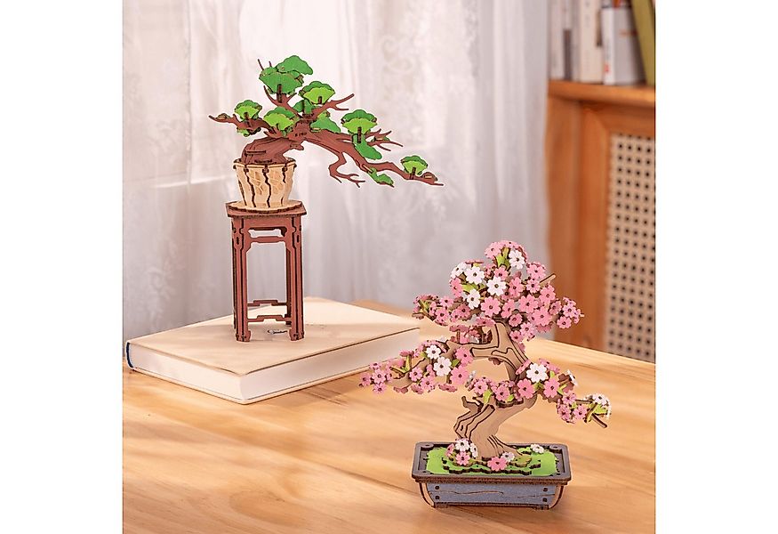 Robotime 3D-Puzzle Robotime Bonsai l Sakura & Kiefern 3D Puzzle, 263 Puzzle günstig online kaufen