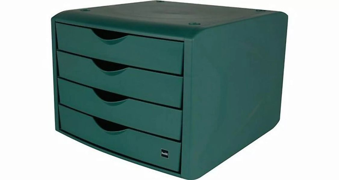 HELIT Hängeregisterschrank Schubladenbox mit Auszugssperre 4 Schubladen grü günstig online kaufen