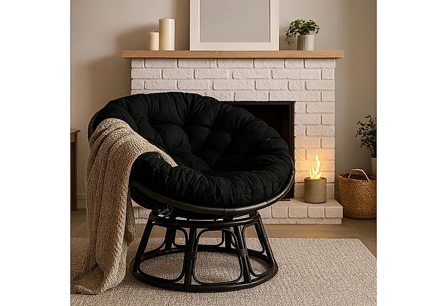 Van der Leeden Loungesessel Papasan Papasansessel XXL Ø 112 cm Handgefertig günstig online kaufen