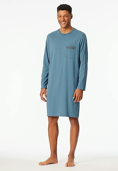 Schiesser Nachthemd "Comfort Nightwear" Brusttasche seitliche Schlitze, wei günstig online kaufen