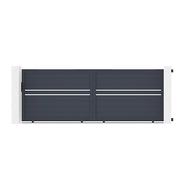 Casanoov Schiebetor 4M Cimone H 140Cm Aluminium & 2 Eifel Pfosten 15X15Cm H günstig online kaufen