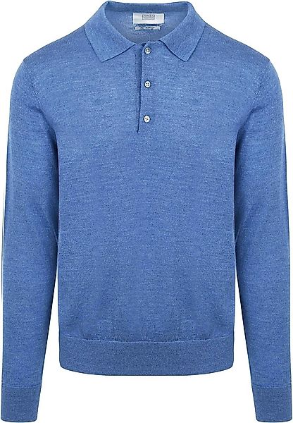 King Essentials The Robert Long Sleeve Poloshirt Merino Mid Blau - Größe M günstig online kaufen
