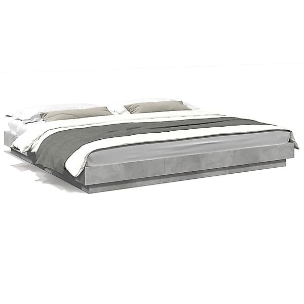 vidaXL Bettgestell Betongrau 180x200 cm Holzwerkstoff 3281171 günstig online kaufen