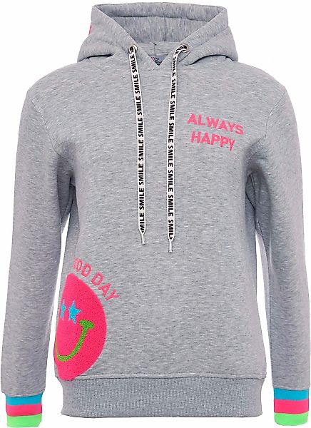 Zwillingsherz Hoodie "Always Happy", mit Smiley Aufdruck aus Frottee und Ne günstig online kaufen