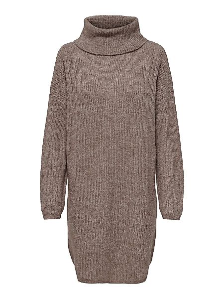 ONLY Rollkragen- Strickkleid Damen Grau günstig online kaufen