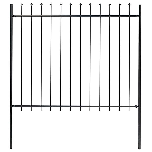 vidaXL Gartenzaun Gartenzaun mit Speerspitzen Stahl günstig online kaufen