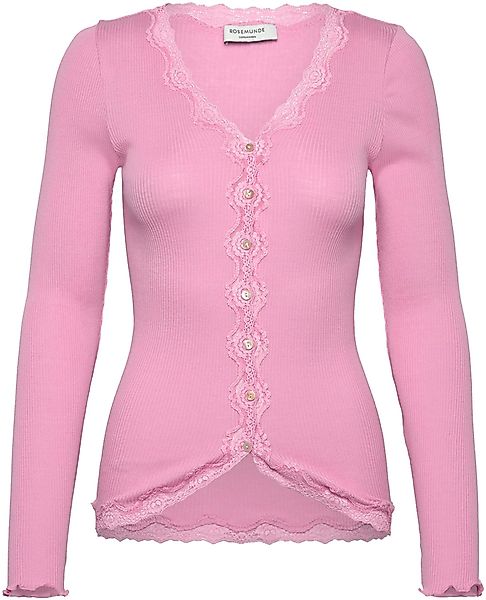 rosemunde Strickjacke Babette Silk Cardigan Vintage-Spitzenbesatz, günstig online kaufen