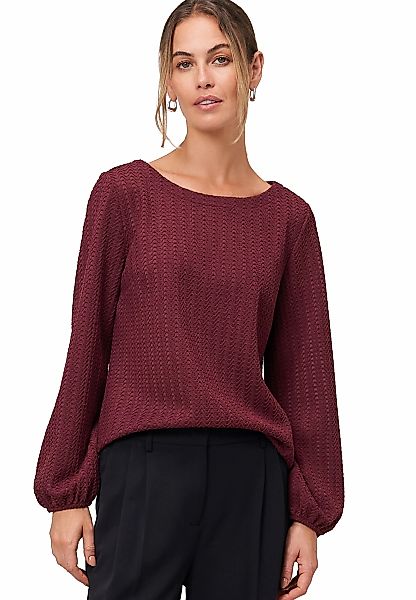 Zero Kurzarmshirt "zero Damen Strukturshirt mit Rundausschnitt", (1 tlg.), günstig online kaufen