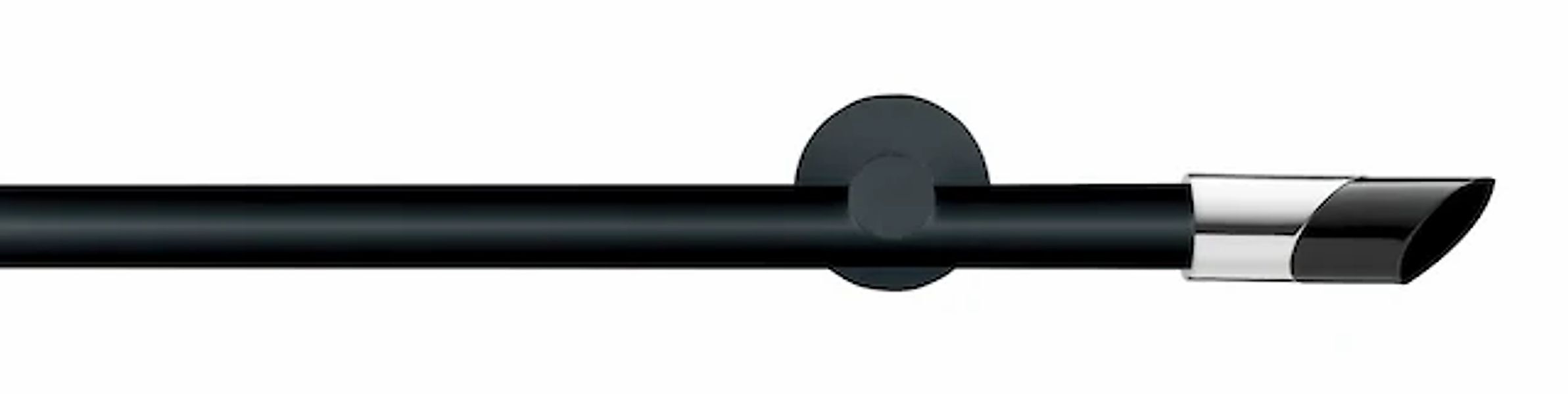 GARESA Gardinenstange »BLACK« Ø 20 mm 1 läufig-läufig Wunschmaßlänge Vorhan günstig online kaufen