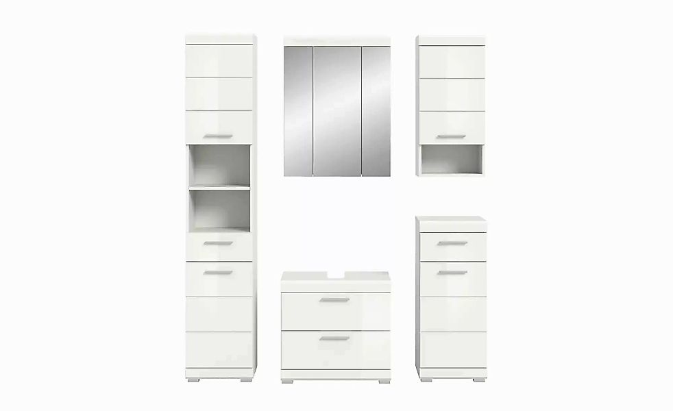Badmöbel-Set SCHLOONSEE  5 teilig  bestehend aus:  Hochschrank  WBU  Spiege günstig online kaufen
