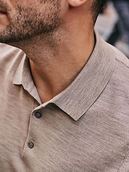 Suitable Poloshirt Rishi Merino Wolle Beige - Größe 3XL günstig online kaufen